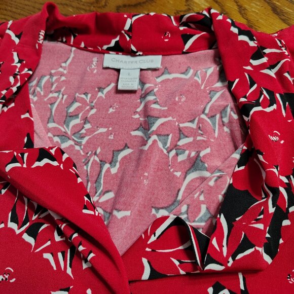 Patterned Mid Sleeve Blouse - Picture 2 of 6